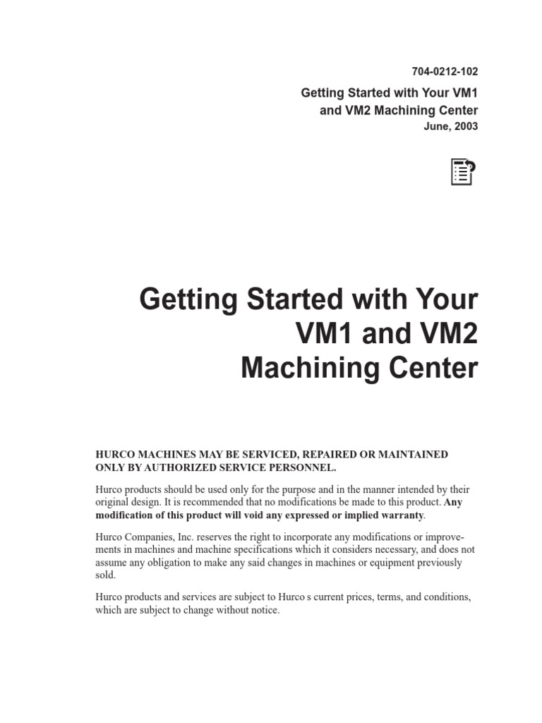 Pre Install Manual VM1 - VM2 Series | PDF