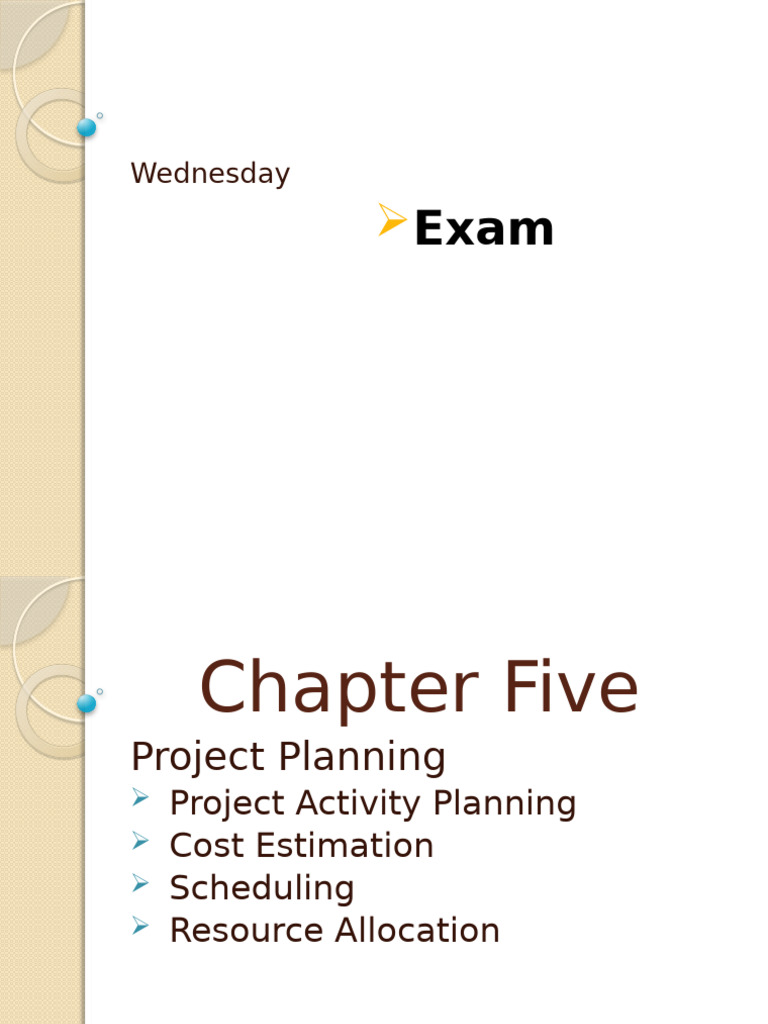 Chapter Five1 Project Planning | PDF