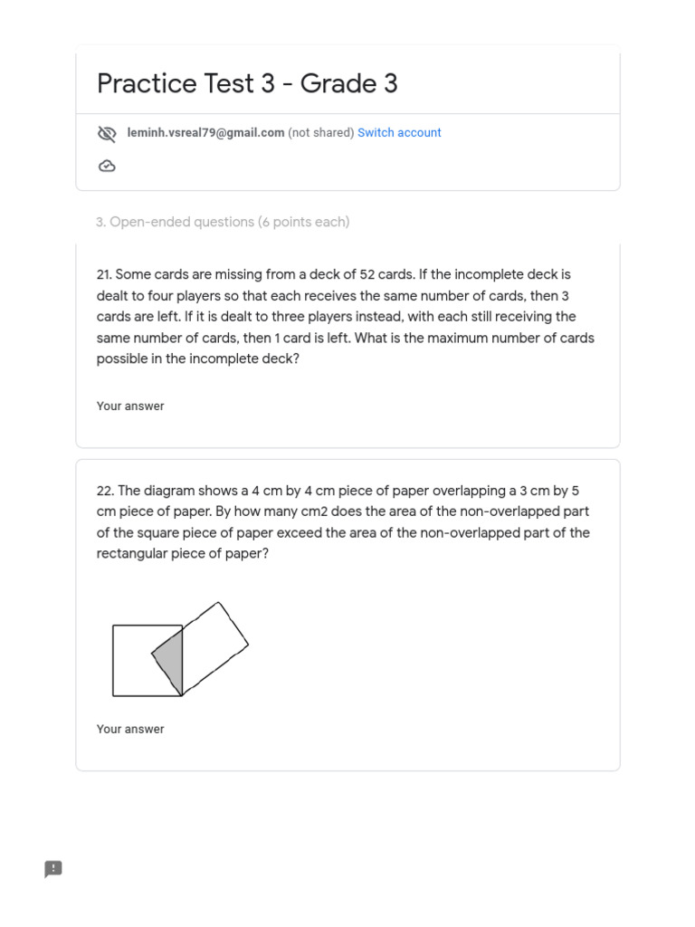 Practice Test 3 Grade 3 Pdf