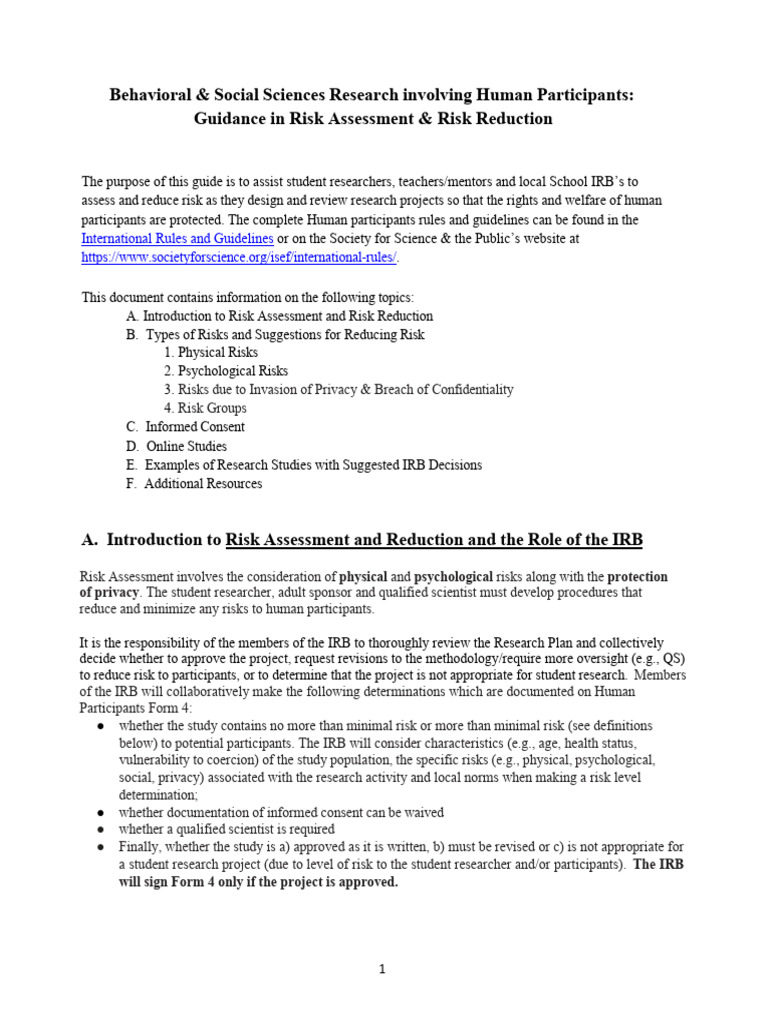 Risk Assessment Guide | PDF
