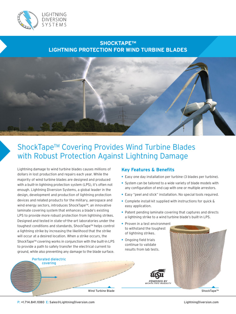 ShockTape™: Enhanced Lightning Protection | PDF | Lightning | Wind Turbine