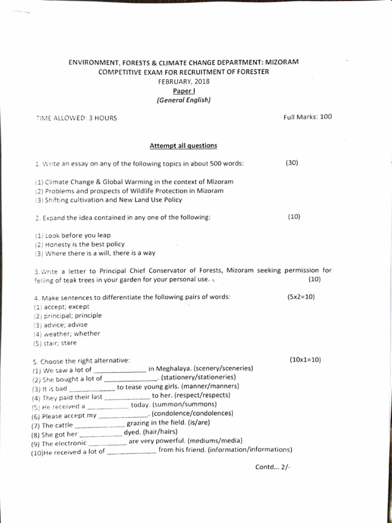 Forester Question | PDF