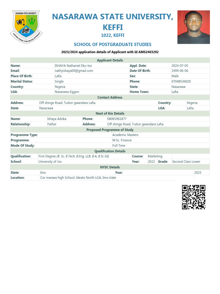 Application Summary | PDF