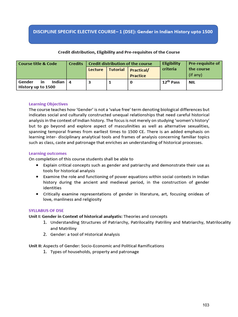 Gender in Indian History to 1500 CE | PDF | Gender | Religion ...