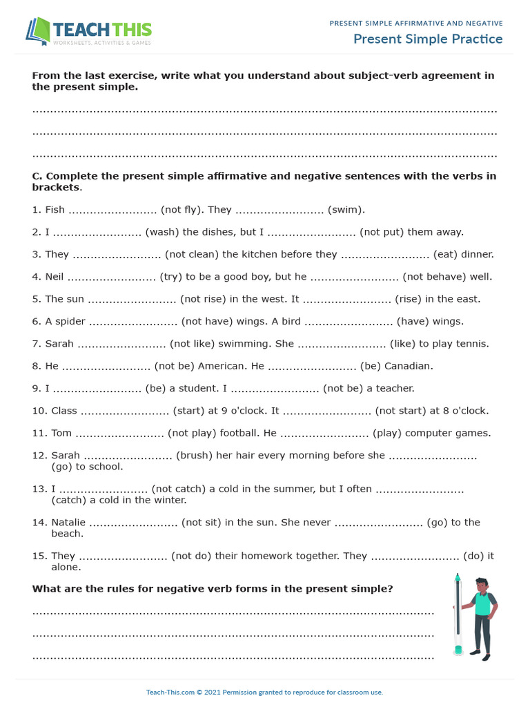 Present Simple Practice 4 5 | PDF