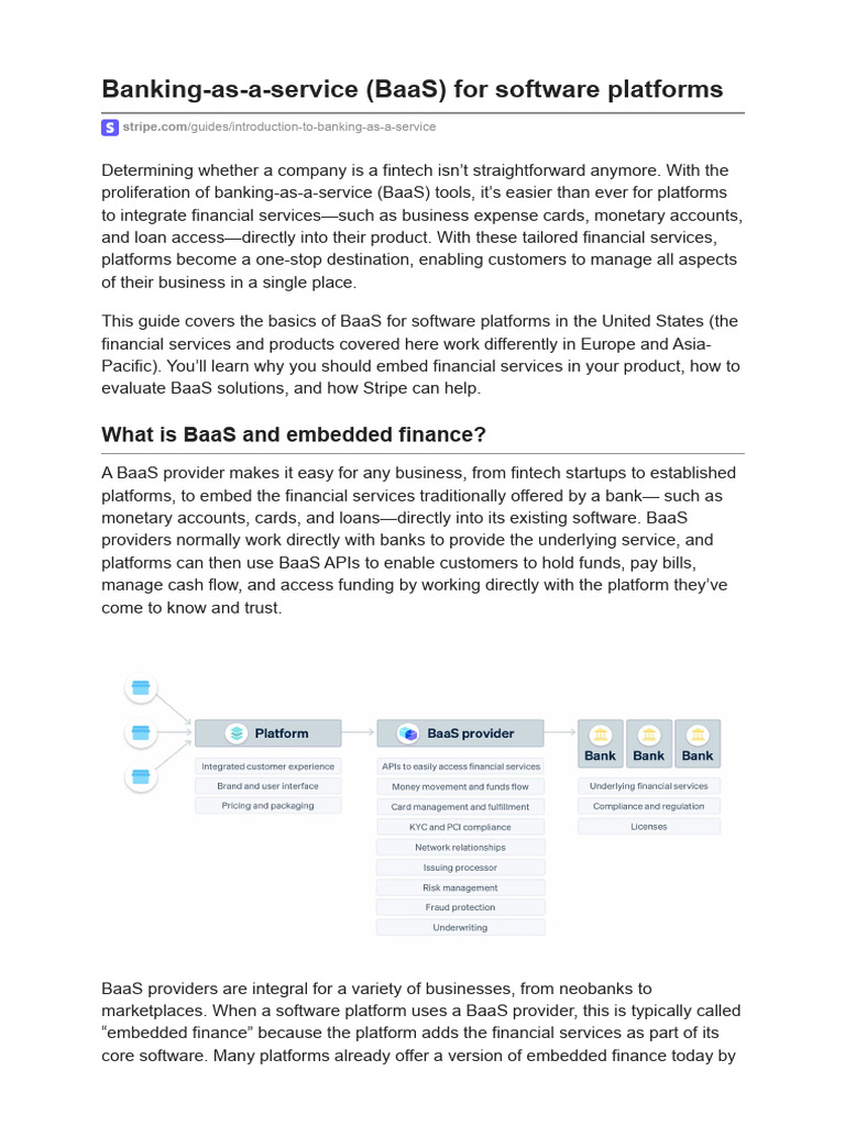 Banking As A Service Baas Pdf