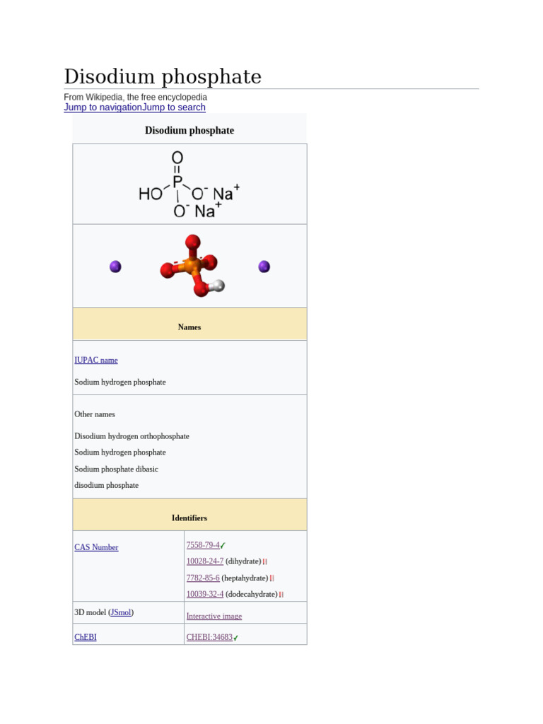Disodium Phosphate | PDF