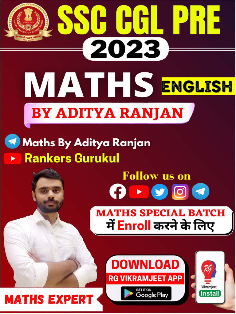 Math - All 39 Shift CGL Pre 2023 (English) | PDF