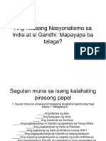 Ang Kilusang Nasyonalismo Sa India at Si Gandhi