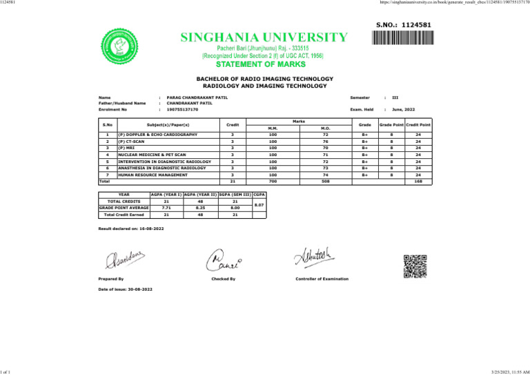 Marksheet 3 | PDF