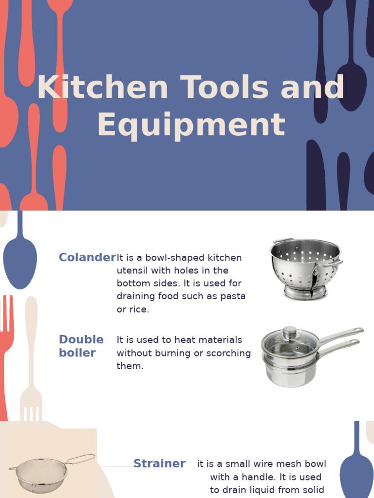 Kitchen Tools and Equipment PDF
