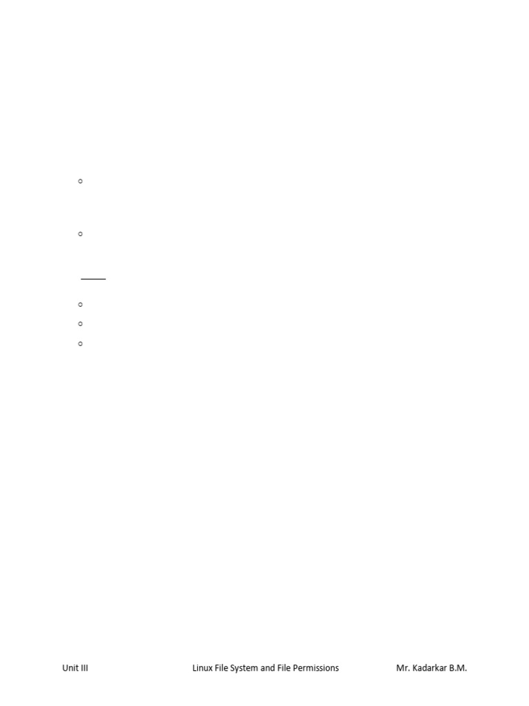 Linux os unit iii file system file permission pdf