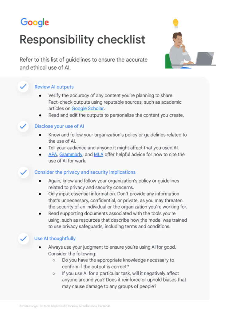 Responsibility Checklist | PDF | Computers | Career & Growth