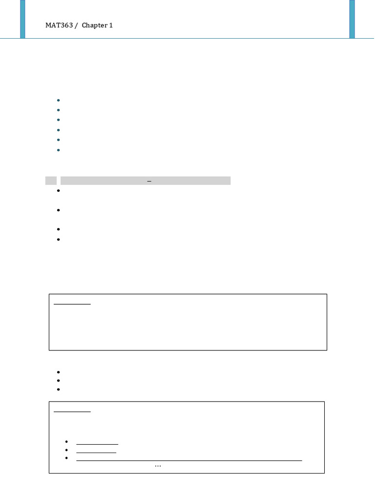 MAT363 Note 01 | PDF