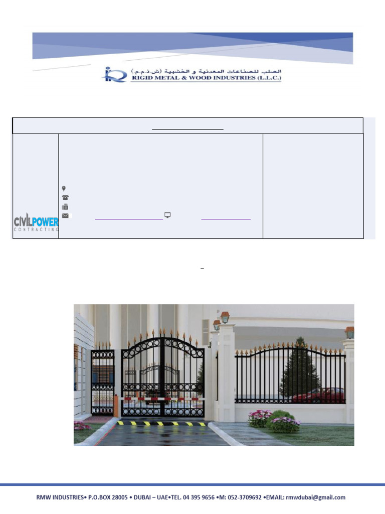 1111 CPC - Cast Aluminium, Gate and Fence | PDF