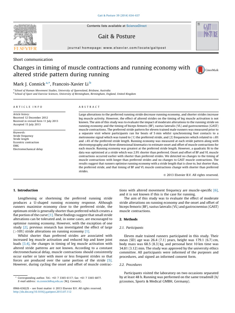 Changes in Timing of Muscle Contractions PDF