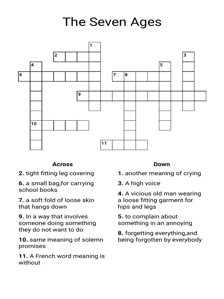 The Seven Ages Crossword Labs PDF