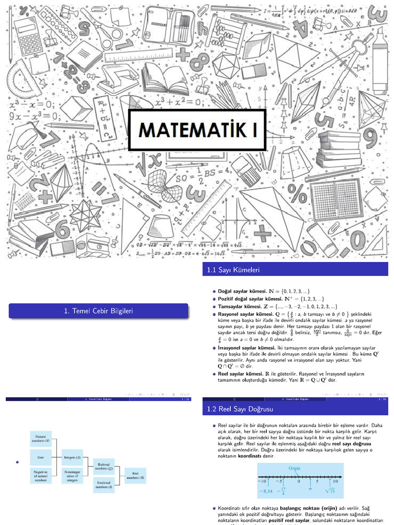 Matematik 1 Ders Notu Uni | PDF