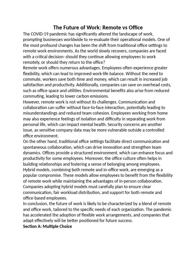 The Future Of Work Pdf