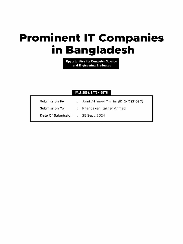 Prominent IT Companies in Bangladesh, Opportunities For Computer ...