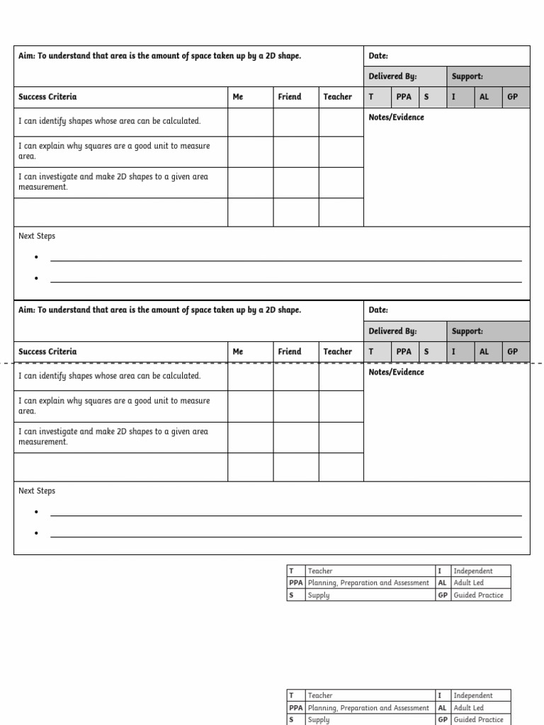 Marking Grid PDF