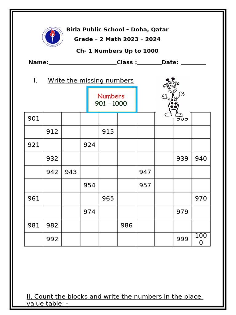 Math - Worksheet - 1 | PDF