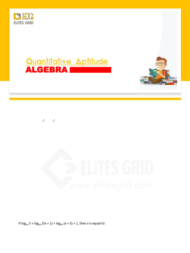 Algebra Assignment 9 - Logarithm 2 | PDF