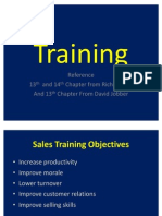 Sales Training Reference Chapters