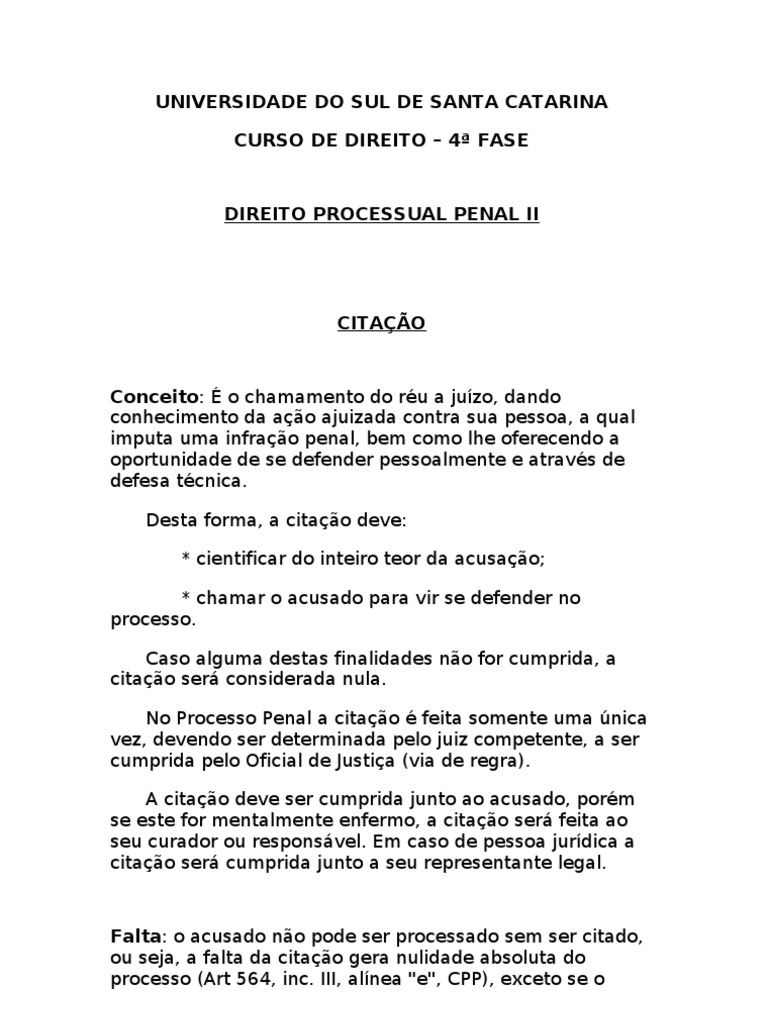 Image Result For Sobre As Citaes E Intimaes No Processo Penal Jusbrasil