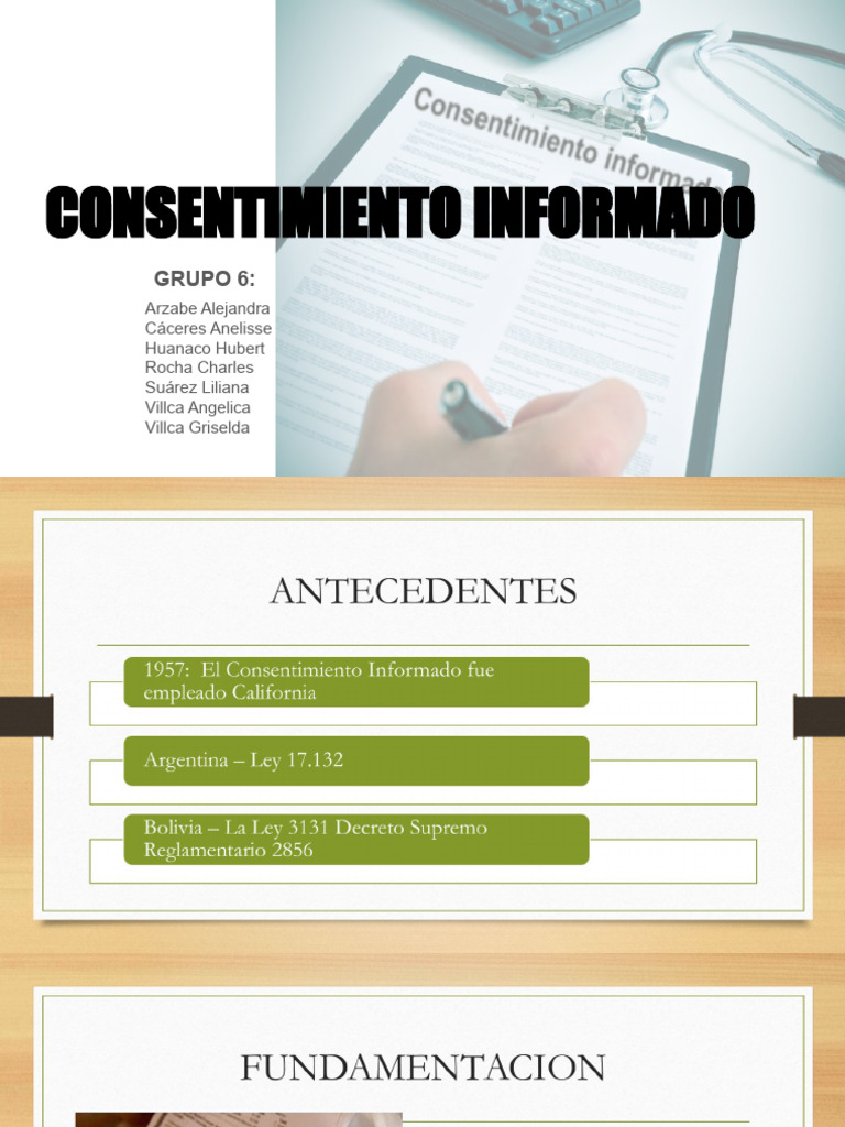 Limites y Proceso del Consentimiento Informado | PDF | Medicina Clínica ...