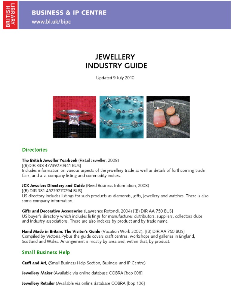 Jewellery Industry Guide  Market Segmentation  Jewellery