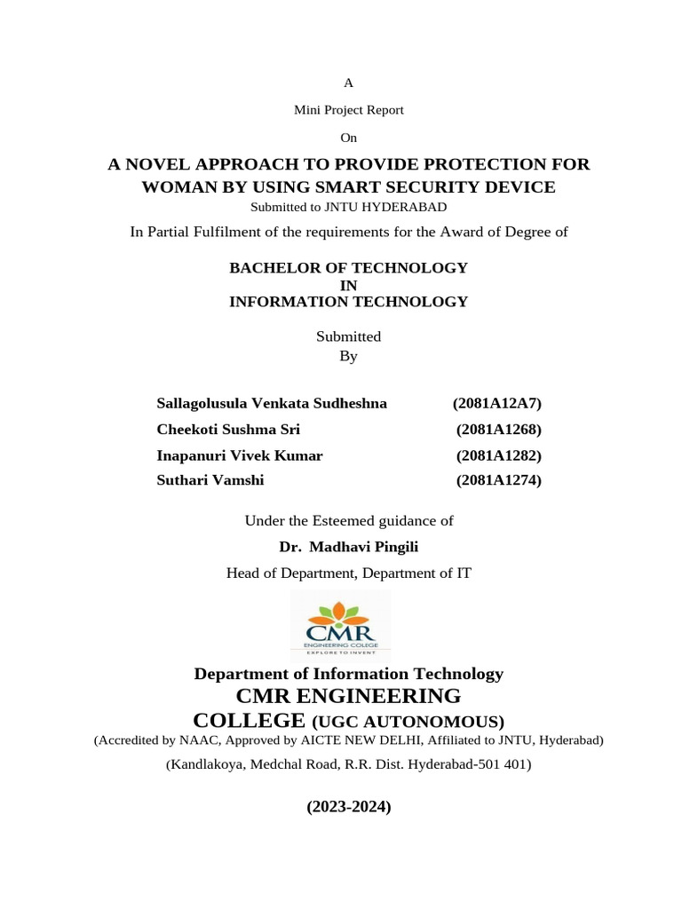 Batch 1 Mini Final Document | PDF