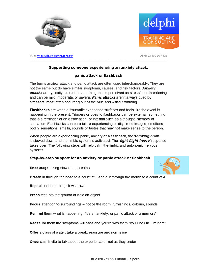 Support for Anxiety and Panic Attacks | PDF