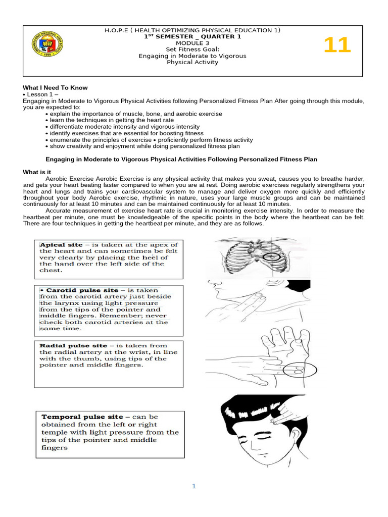 HOPE 1 Module 3 | PDF