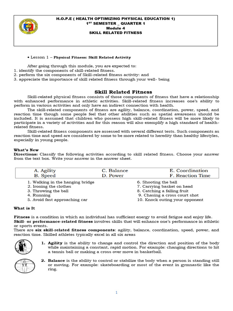 HOPE 1 Module 4 | PDF