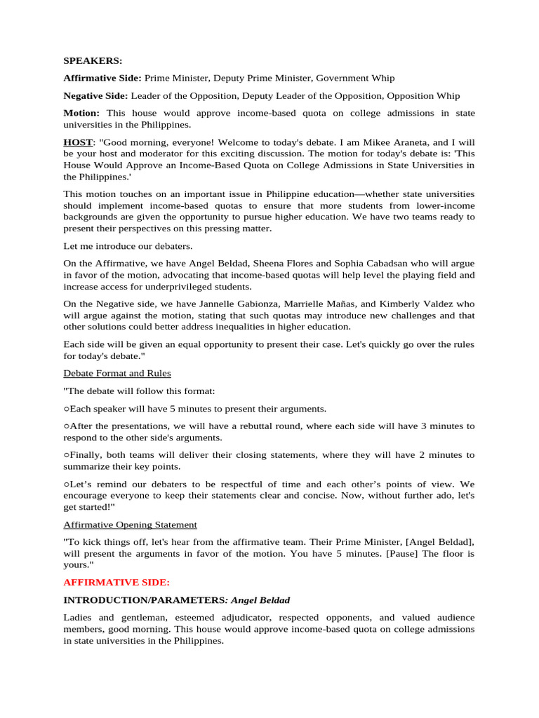 Debate pdf