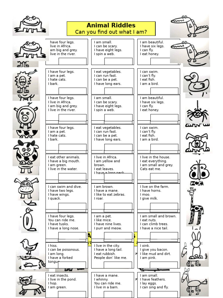 Animals - Riddles | PDF
