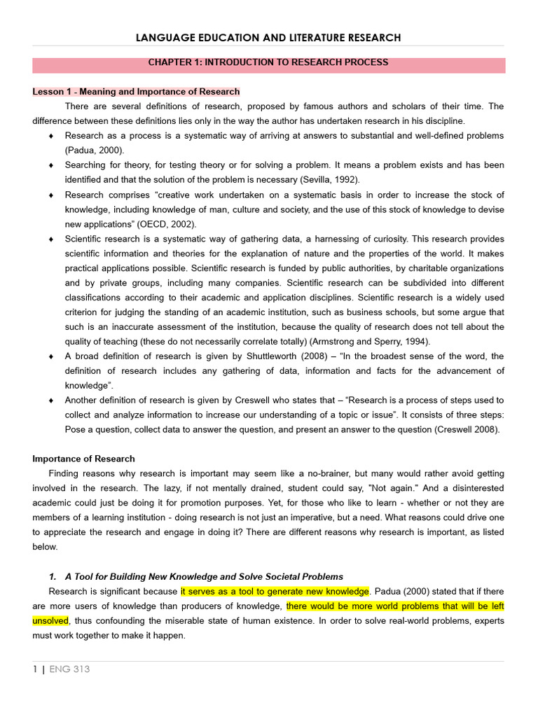 Importance of Research in Education | PDF | Methodology | Science ...