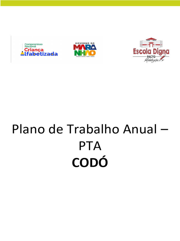 PTA Municípios - Final - Modelo Maranhão (1) Nilde. 1 | PDF
