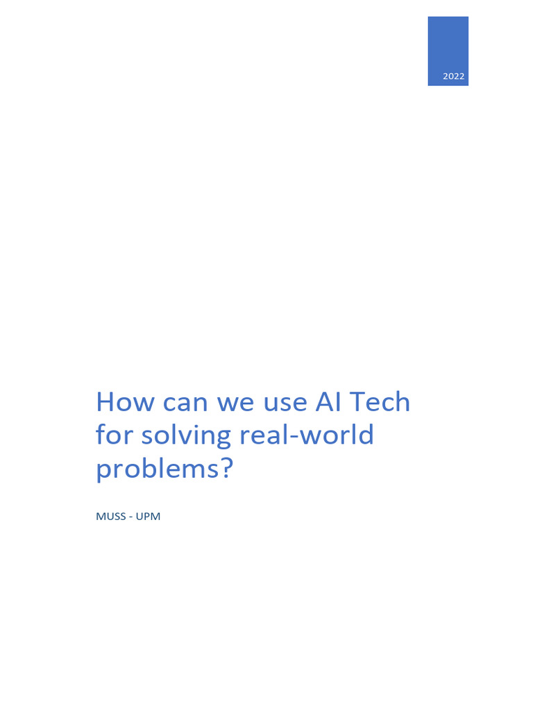 How Can We Use AI Tech For Solving Real-World Problems | PDF