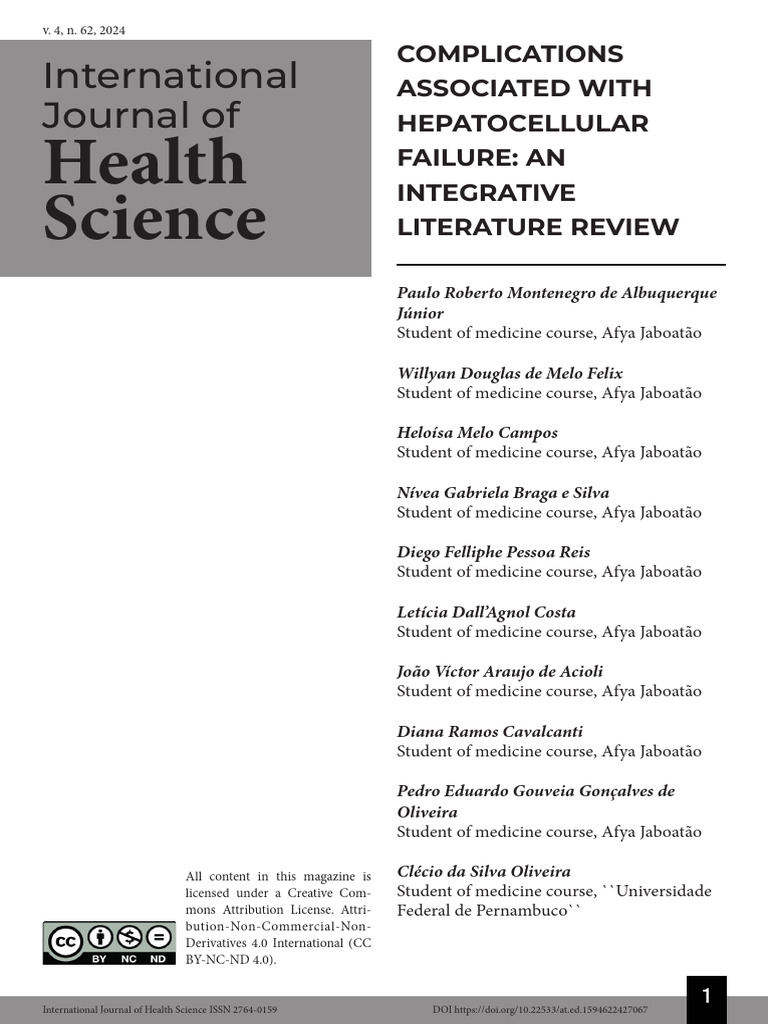 Complications Associated With Hepatocellular Failure: An Integrative ...