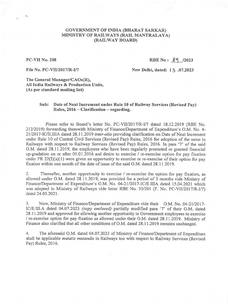 RBE 89-2023 - DNI Option Revision | PDF