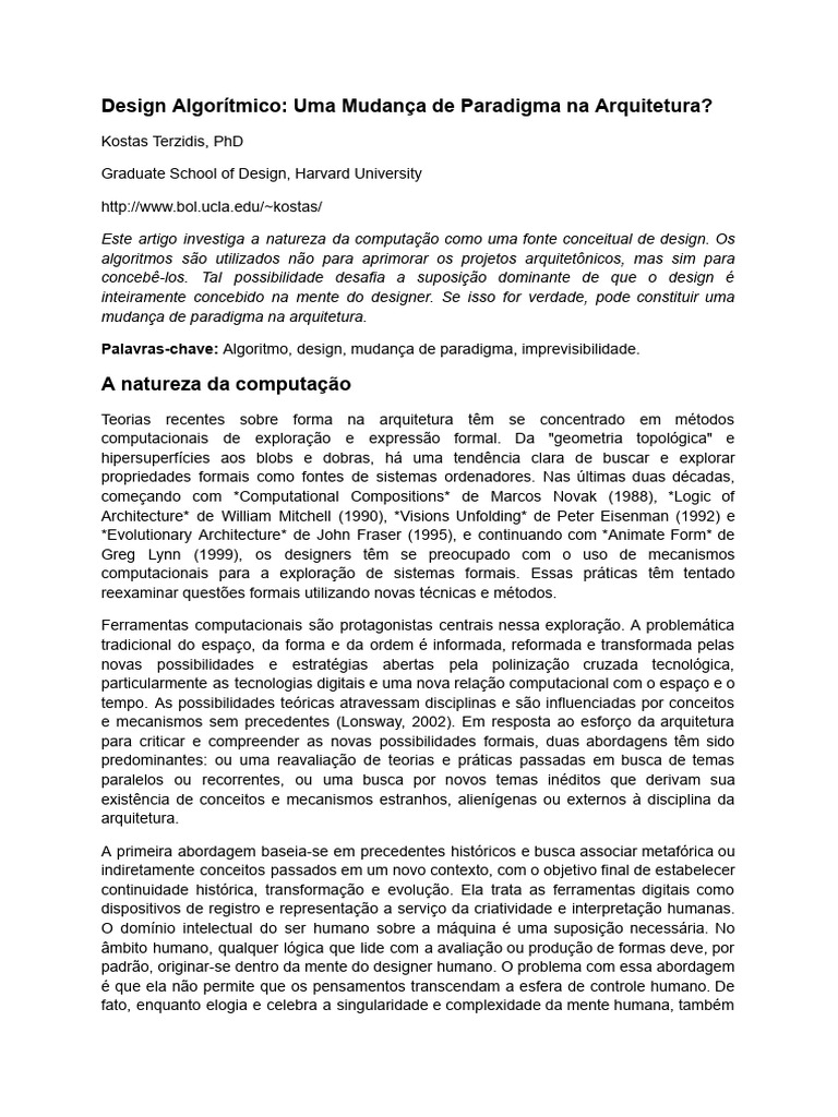 Terzidis - Design Algoritmico | PDF