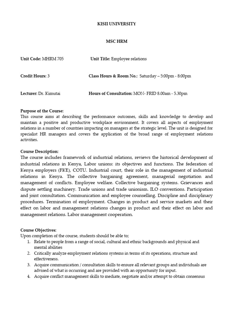 Course Outline MHRM 705 PDF