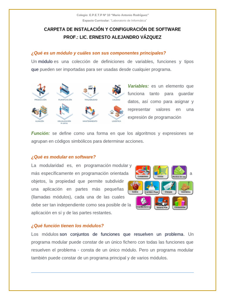 10 - Modulos Del Software | PDF