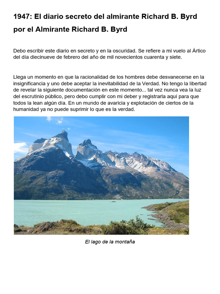 1947 Almirante Richard E Byrd en El Artico | PDF