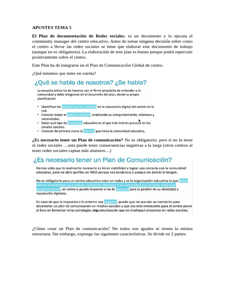 Apuntes Tema 5 | PDF