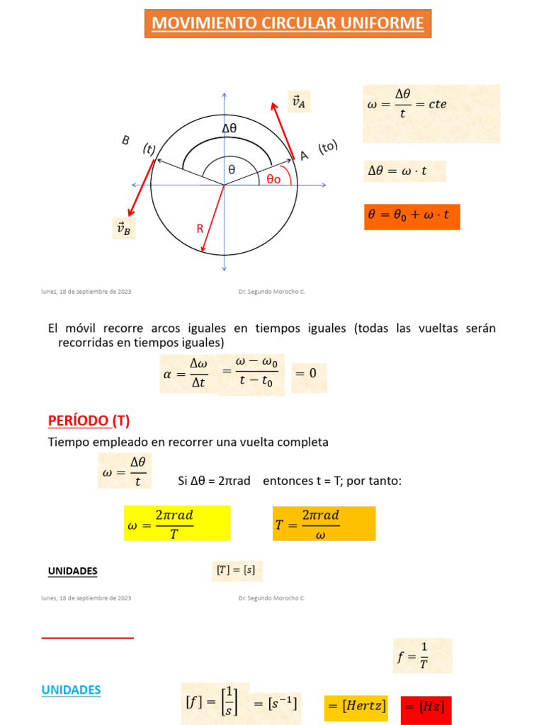 Movimiento Circular Uniforme | PDF