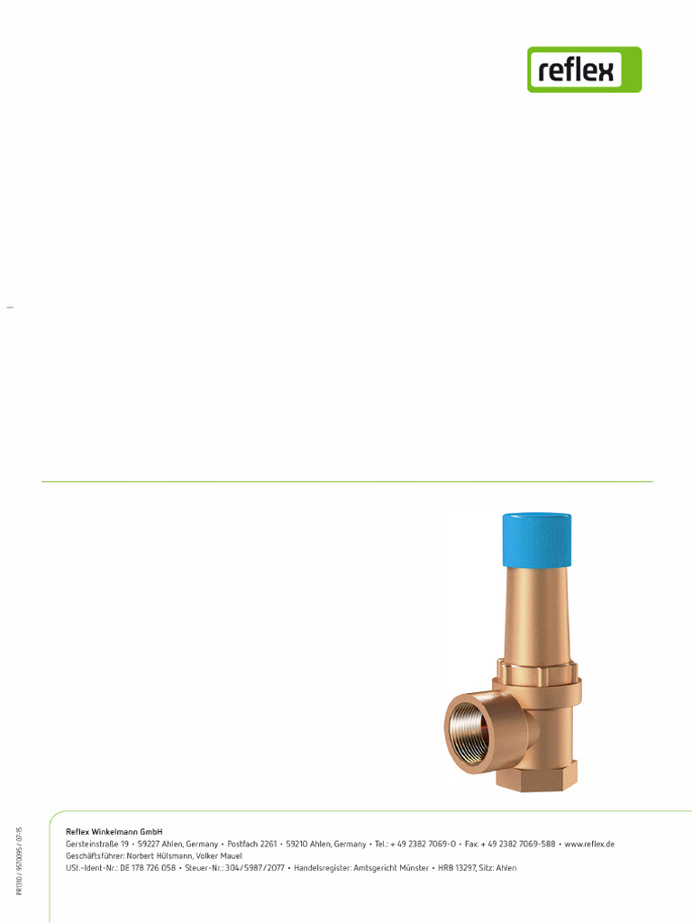 6942100-Reflex SV1 Safety Valve | PDF