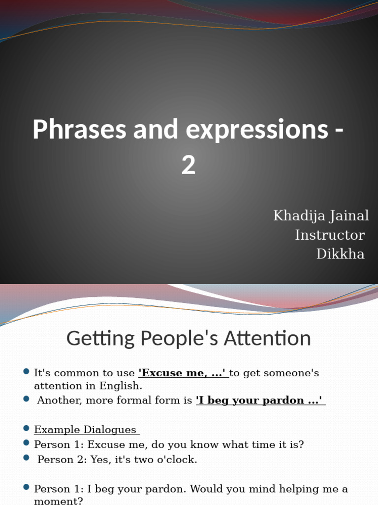 Phrases and Expressions - 2 | PDF | Linguistics